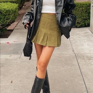 Urban Outfitters BDG green pleated skirt